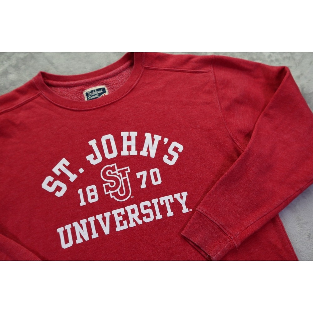 St. John's University Red Storm SU 1870 Red Crew‎ Neck Sweatshirt Men's Size S